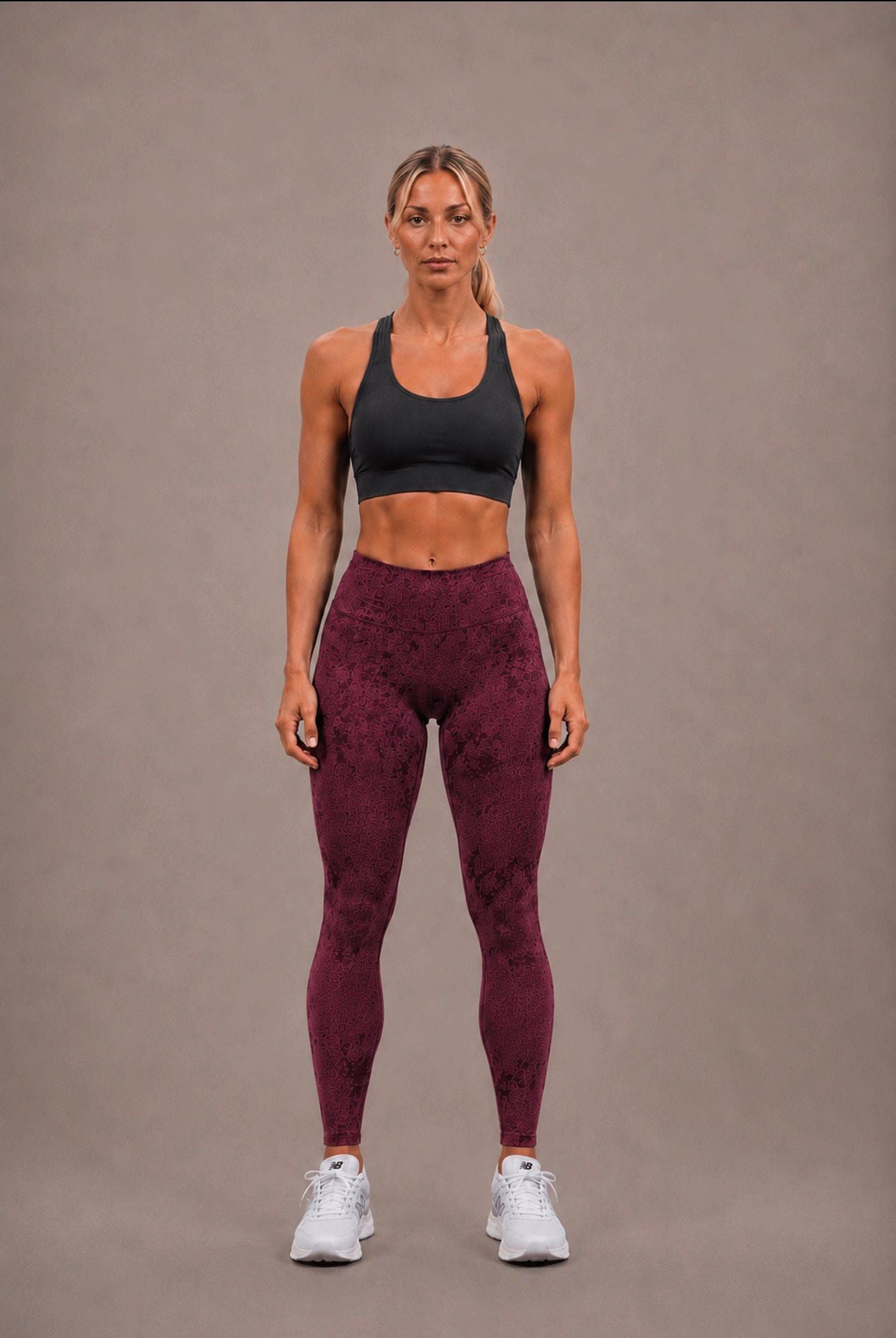BF Digital Divine Seamless Leggings - BURGUNDY