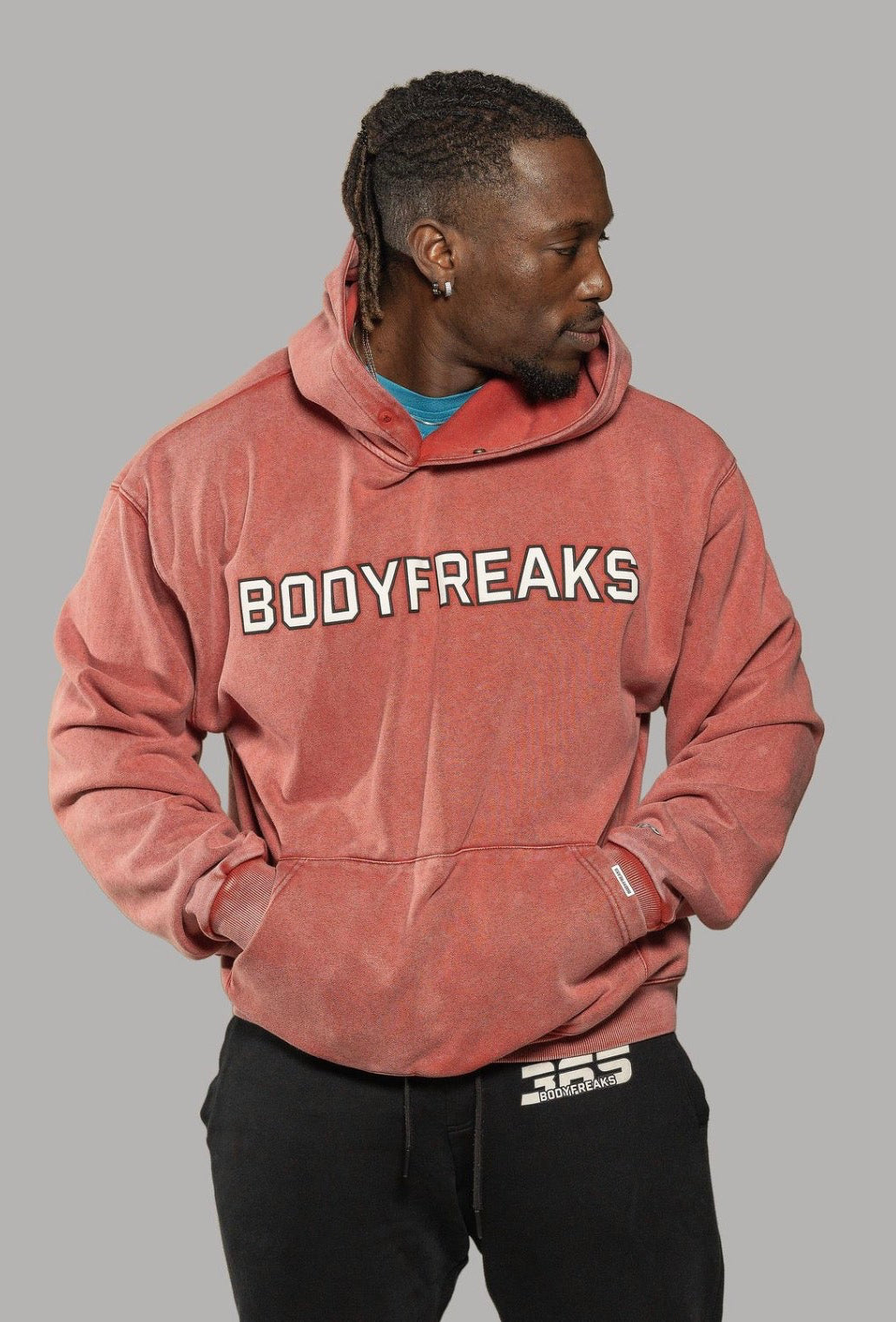 Acid Wash Dedicated 365 Hoodie - RED