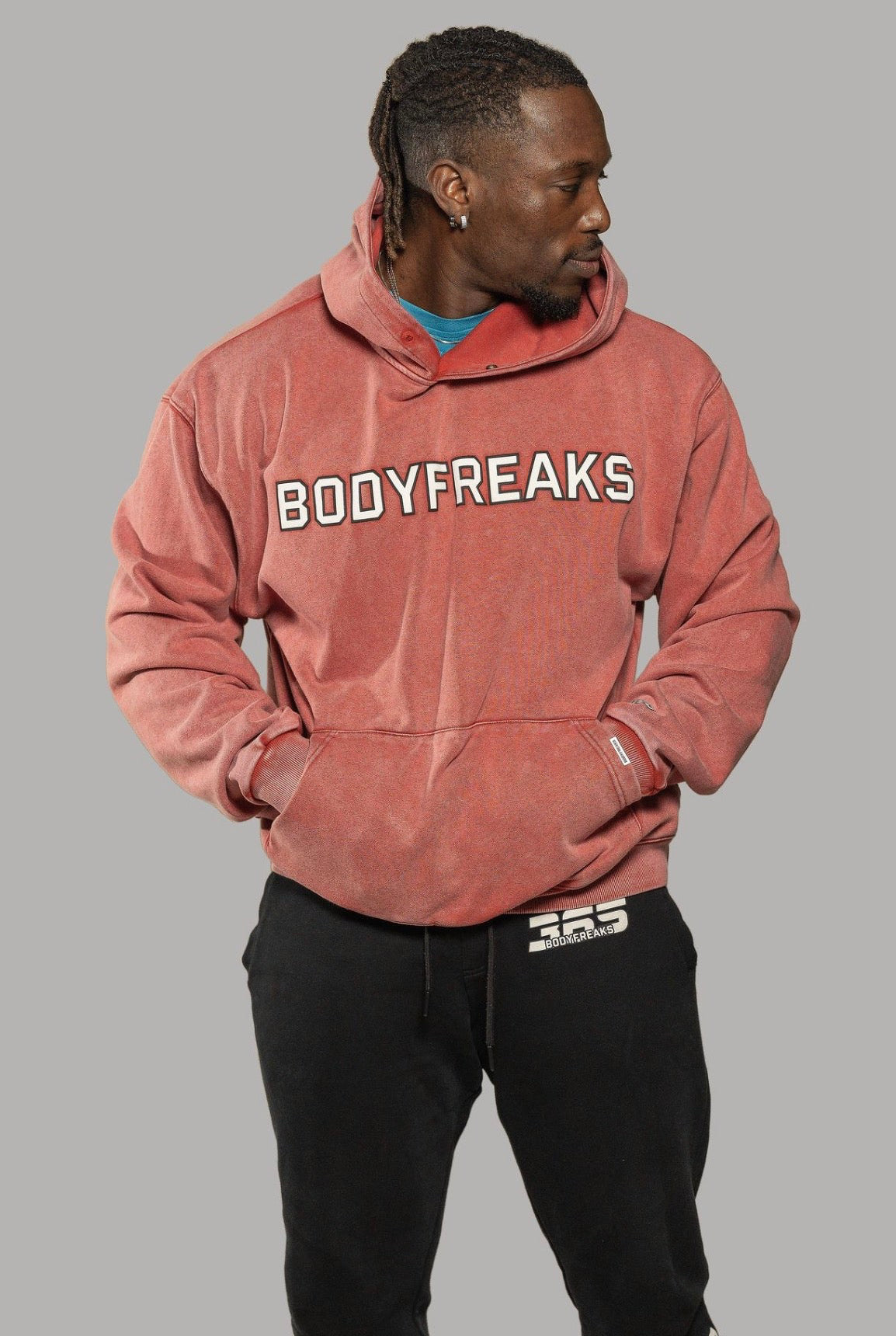 Acid Wash Dedicated 365 Hoodie - RED