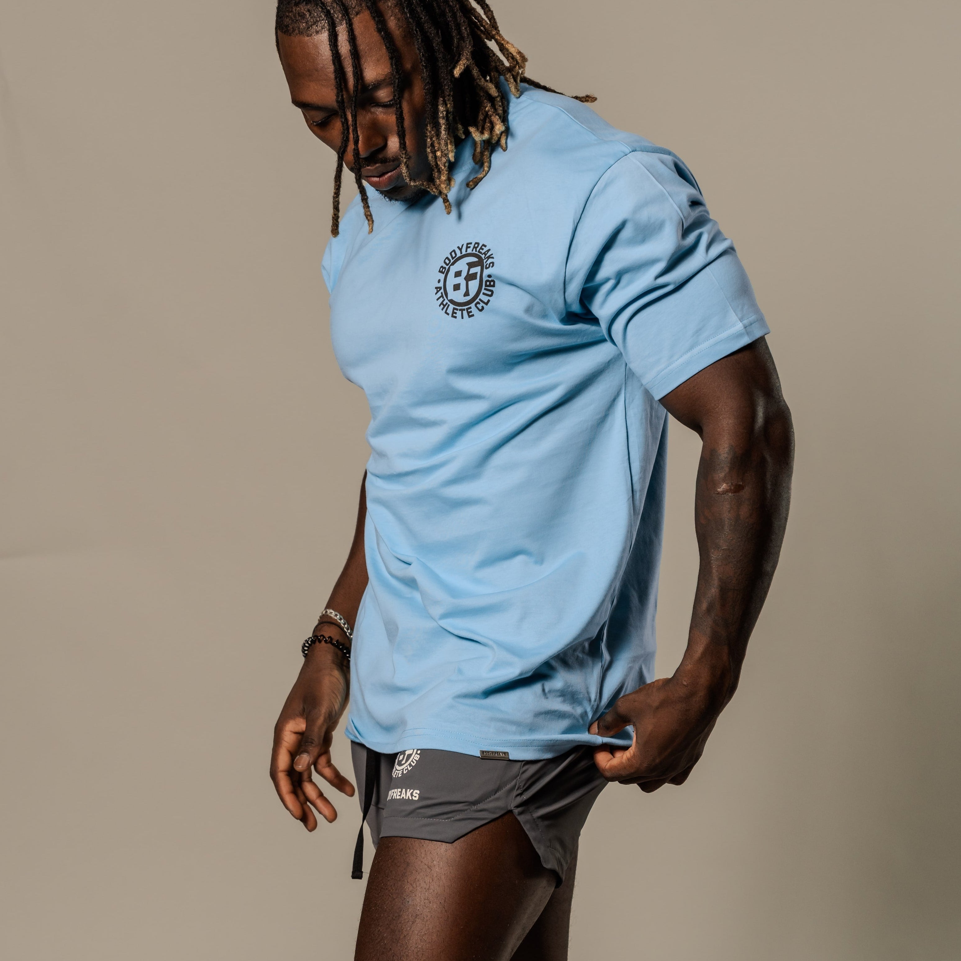 BF Athl Club Slogan T Shirt - BLUE [bulk-run-1:BF Athl Club Slogan T Shirt - Blue Shortlist]
