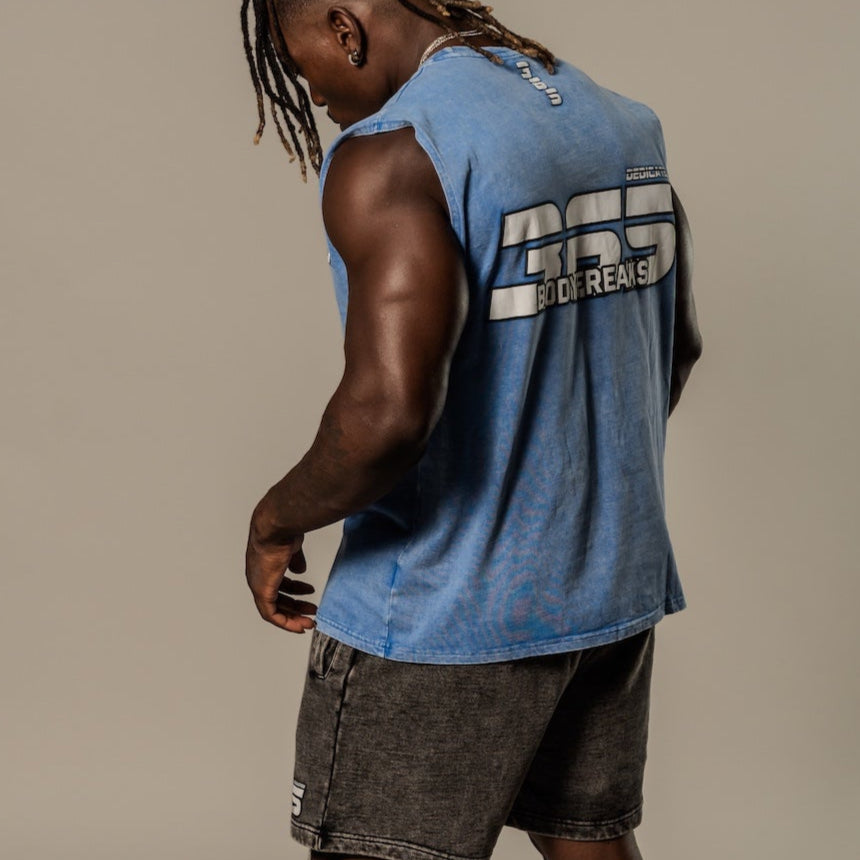 Dedicated 365 Sleeveless Tee- DENIM BLUE [bulk-run-1:Dedicated 365 Sleeveless Tee- DENIM BLUE Shortlist]