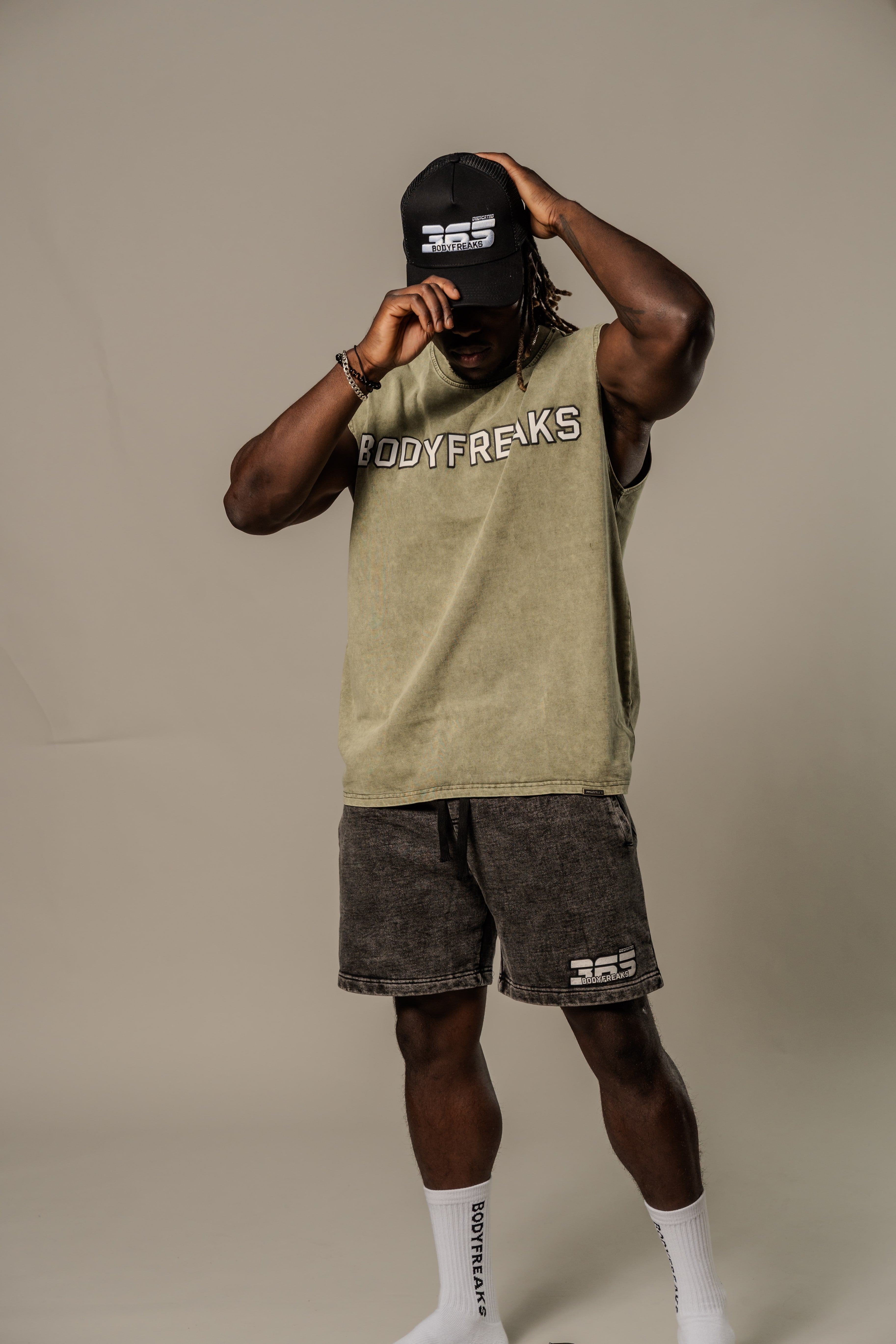Dedicated 365 Sleeveless Tee- KHAKI [bulk-run-1:Dedicated 365 Sleeveless Tee- KHAKI Shortlist]