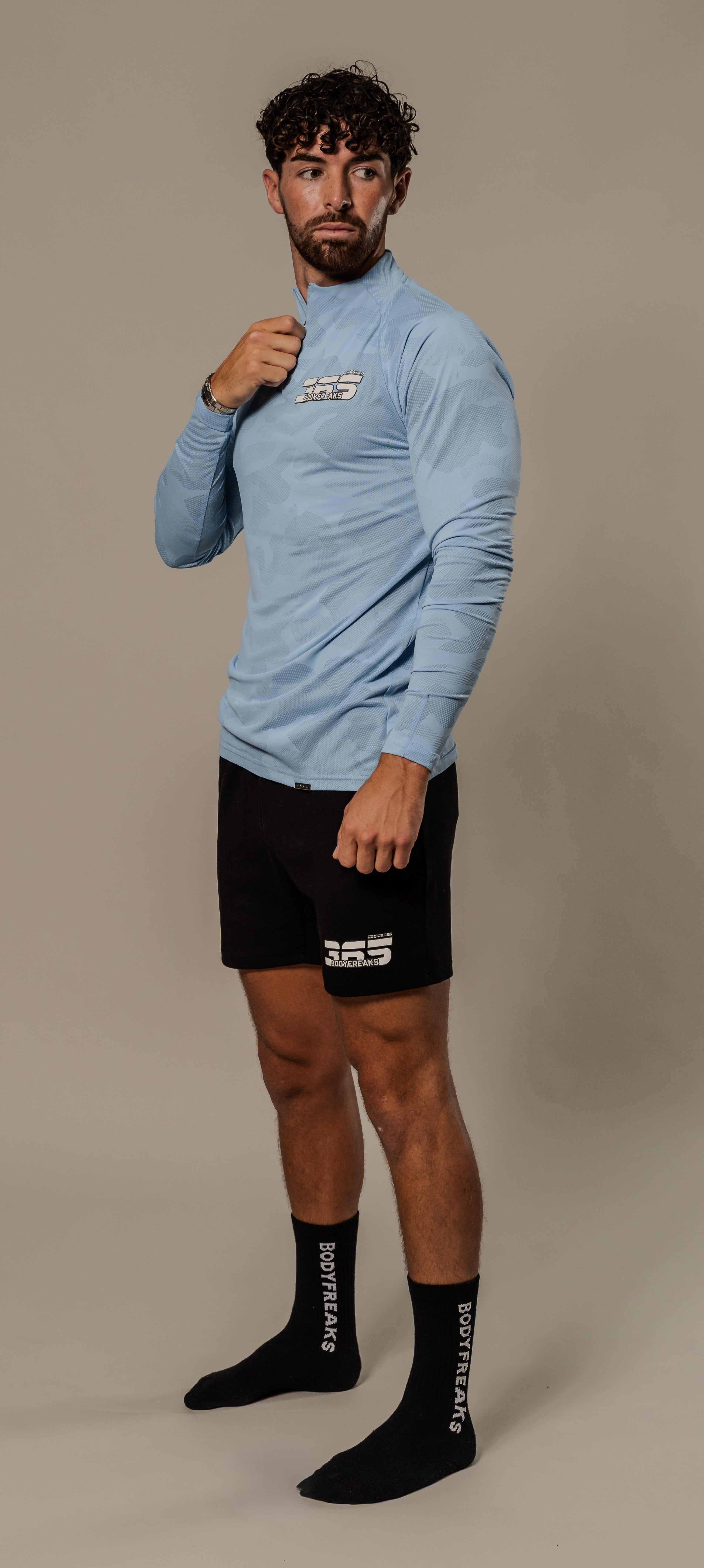 Tech Dedicated 365 1/4 Zip Top- CAMO BABY BLUE