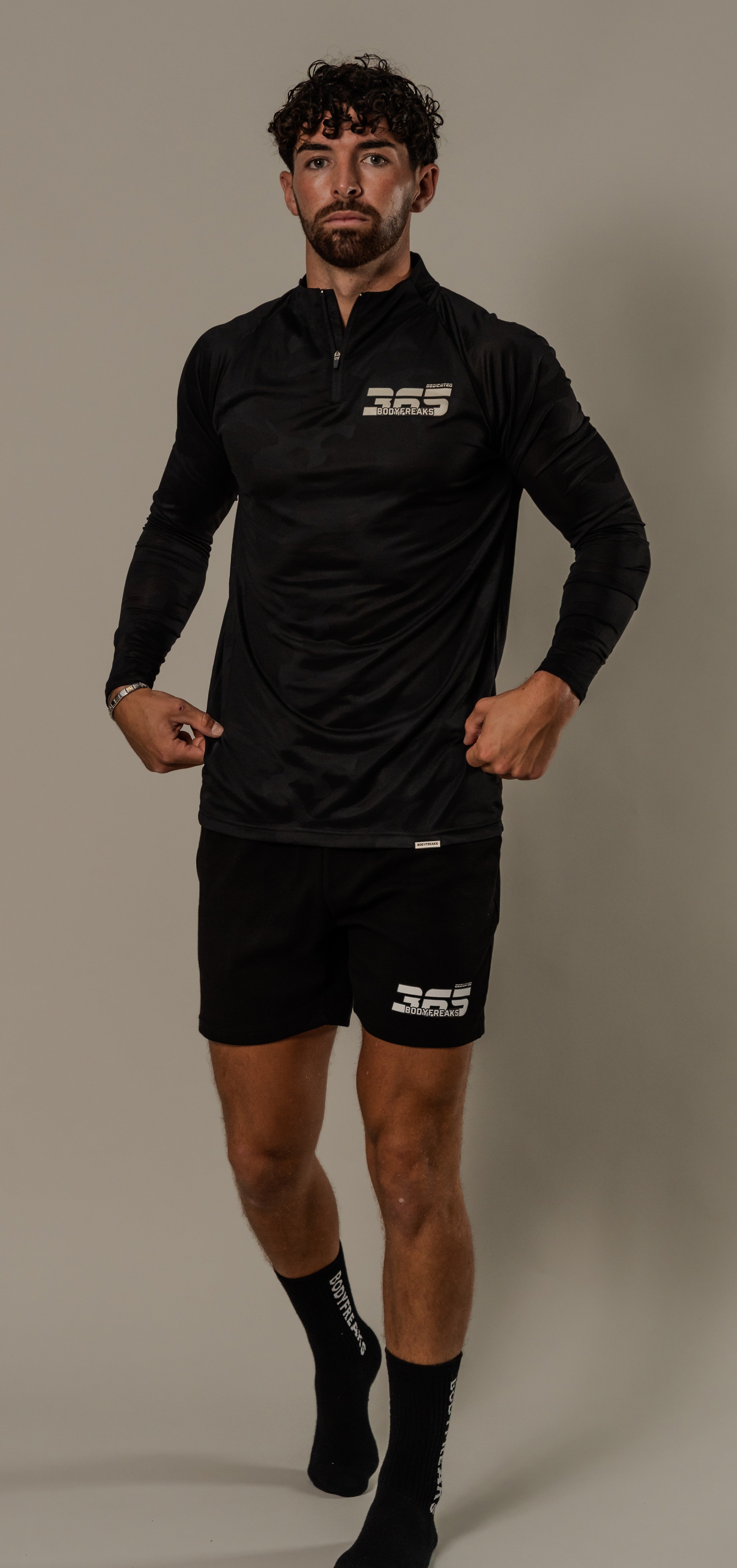 Tech Dedicated 365 1/4 Zip Top - CAMO BLACK
