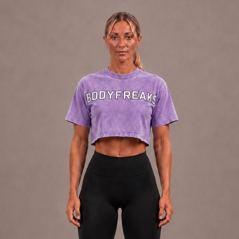 Dedicated 365 Crop Tee- STONE WASH PURPLE
